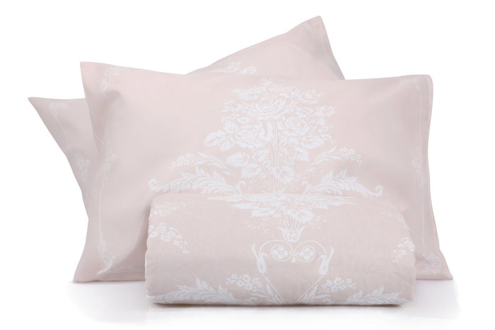 L'essentiel linge de maison Kraliçe - Mink Juego de colcha doble Visón y blanco